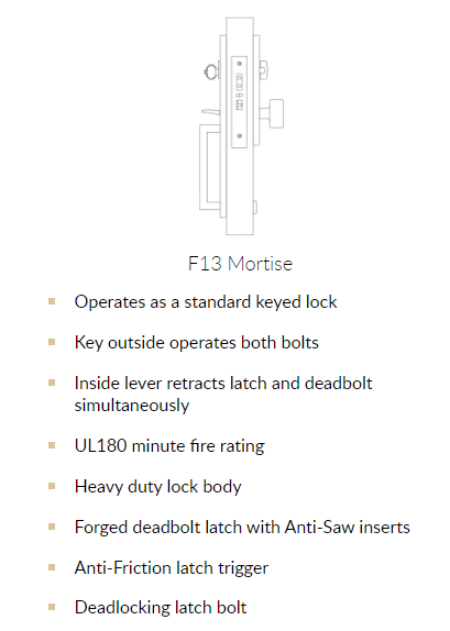 Emtek Brass Mortise Entrance Lockset - Harrison Mortise