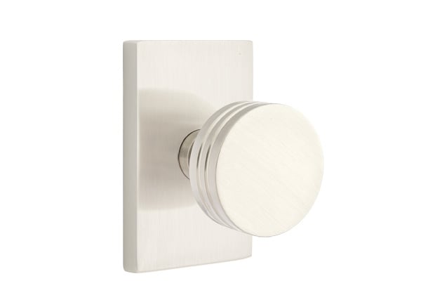 Emtek Bern Knob with Modern Rectangular Rosette