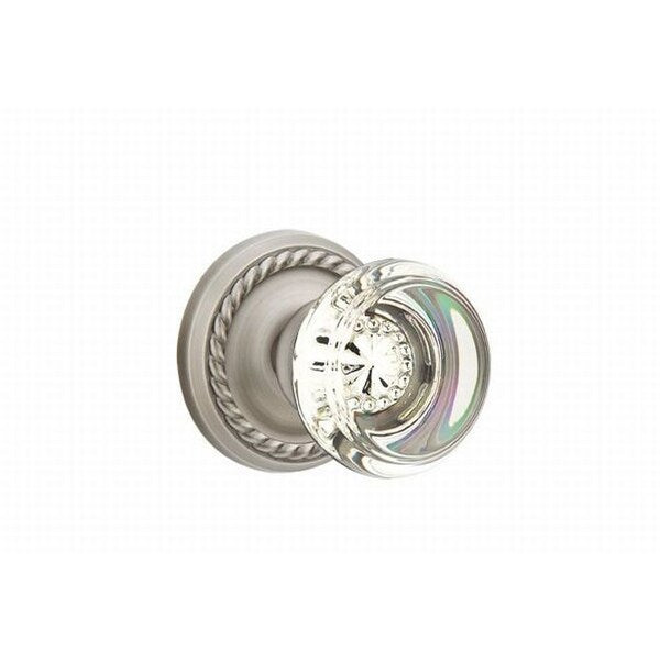 Emtek Door Handle - Georgetown Glass Knob, Rope Rosette
