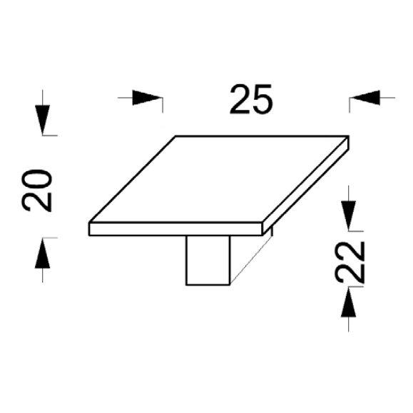 Modern Wide Knob - 86