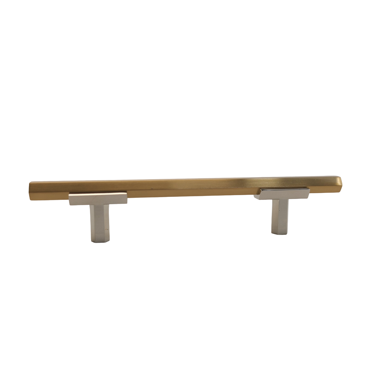 Two Tone T-Bar Hex Handle - Polished Nickel Base 776