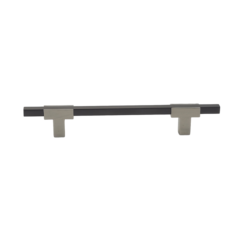 Two Tone T-Bar Handle - Polished Nickel Base 778