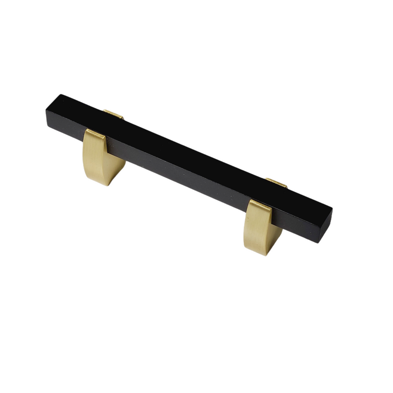 Wide Two Tone Curvy Legged Handle - Brushed Gold Base 765