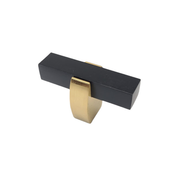 Modern Two Tone Knob - Brushed Gold Base 65