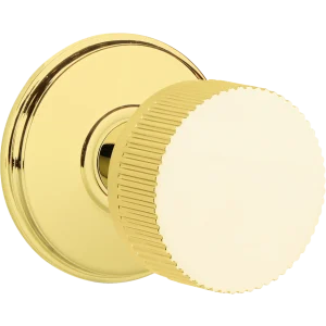 Emtek Select Door Knobs- Conical Straight Knurled Knob - Watford Rosette