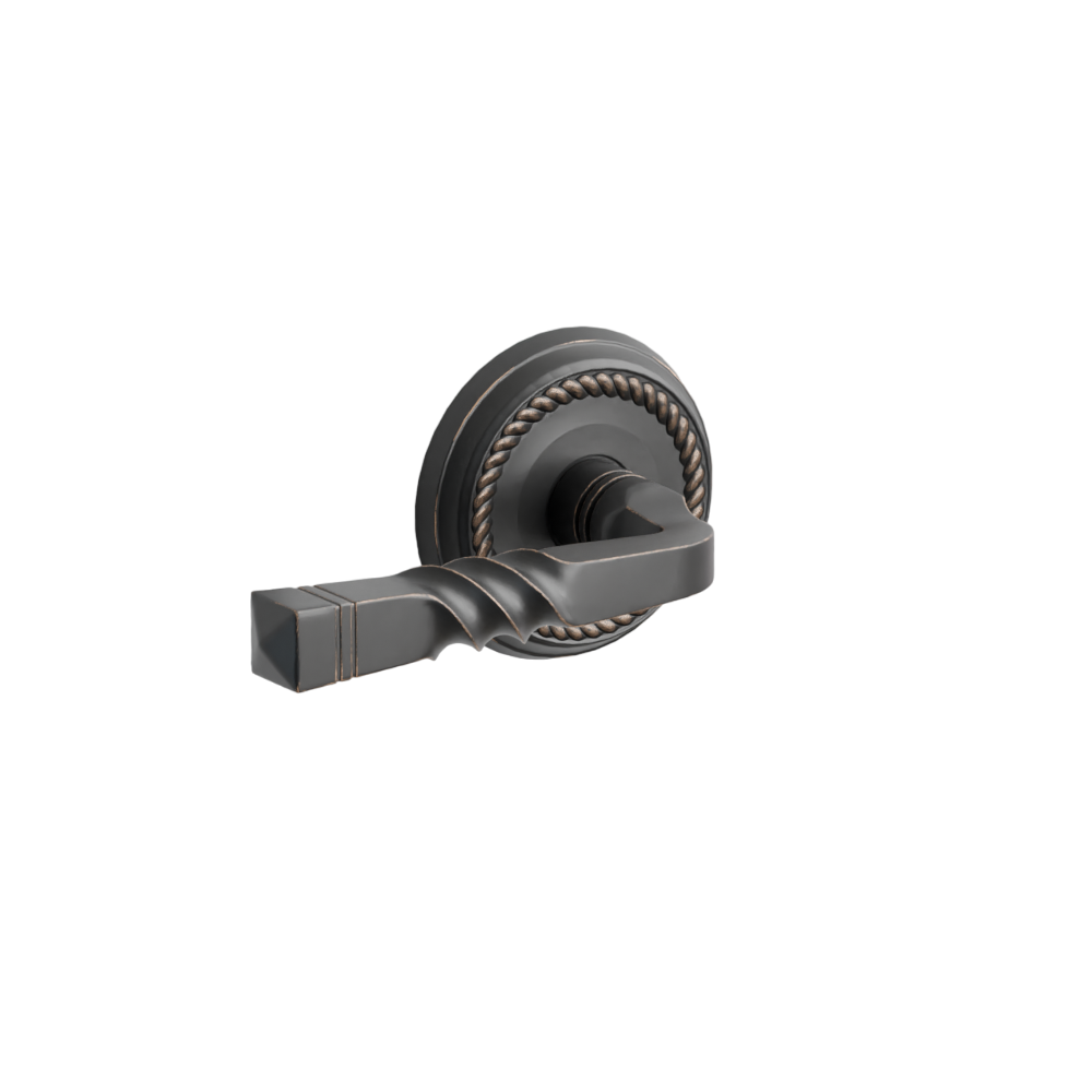 Emtek Door Handle - Santa Fe Lever Rope  Rosette - Designer Brass