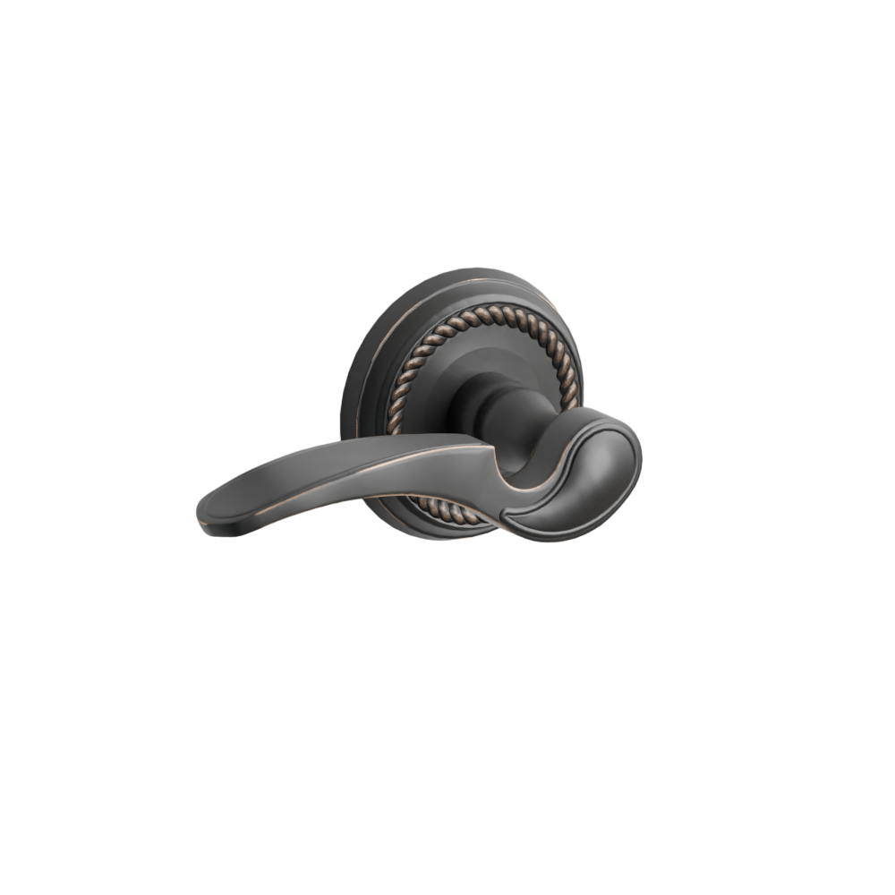 Emtek Door Handle - Coventry Lever Rope  Rosette - Designer Brass