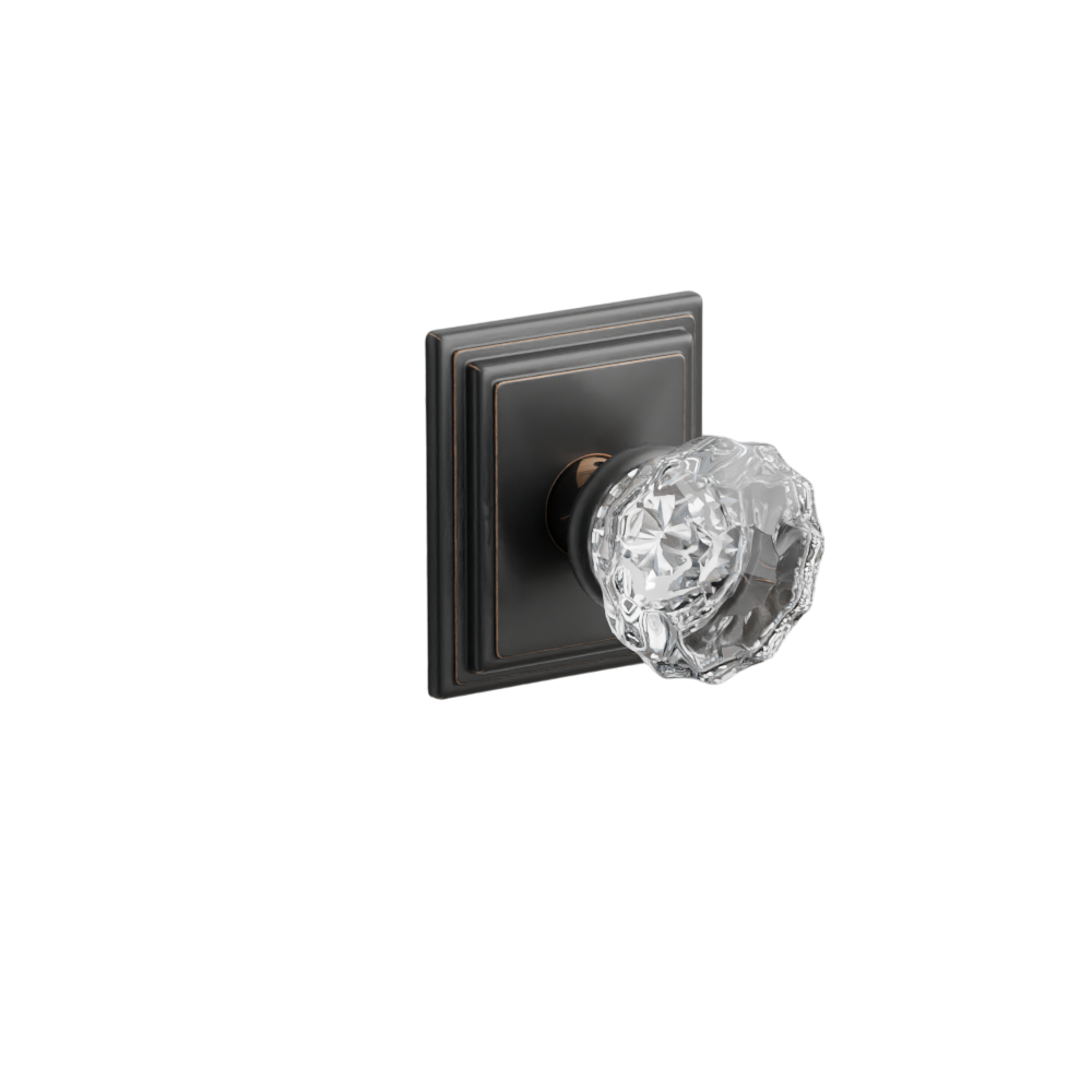 Emtek  Door Handle - Astoria Knob Wilshire Rosette - Glass