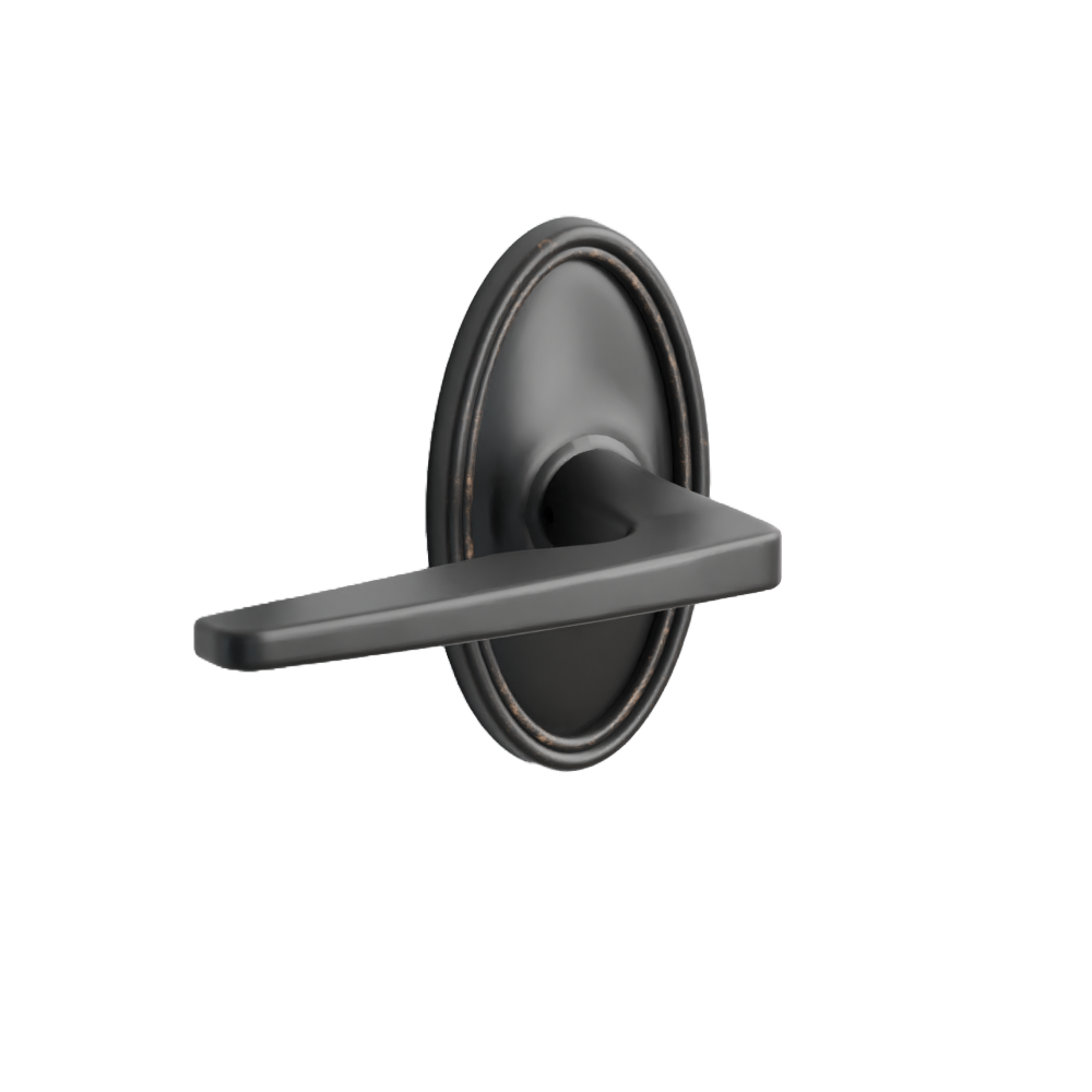 Emtek Hermes Lever with Oval Rosette