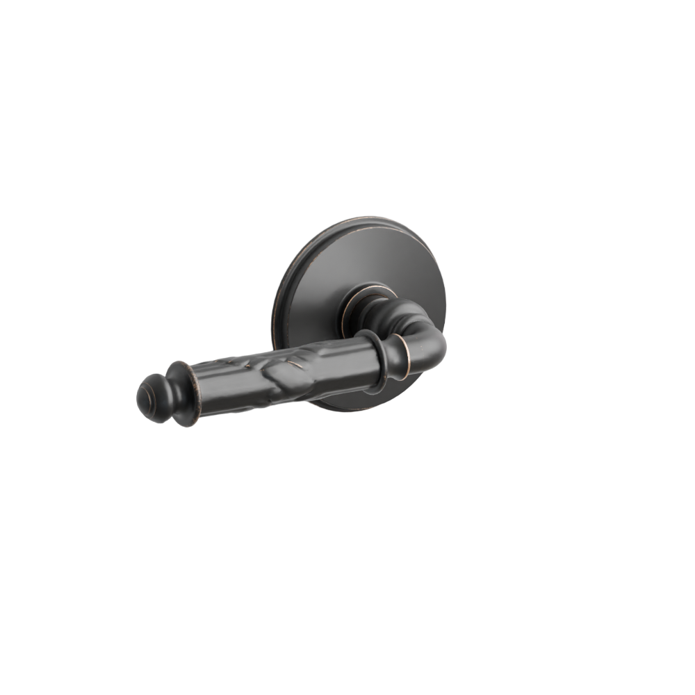 Emtek Door Handle - Ribbon & Reed Lever Watford Rosette - Designer Brass