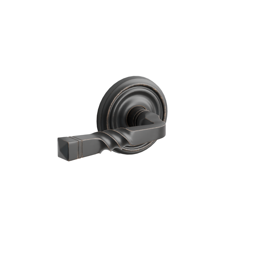 Emtek Door Handle - Santa Fe Lever Regular Rosette - Designer Brass