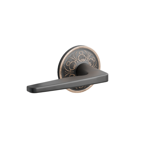 Emtek Hermes Lever with Lancaster Rosette