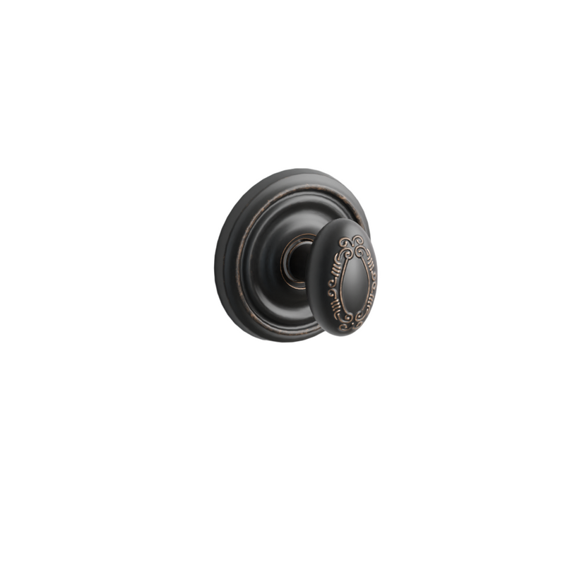 Emtek Door Handle - Victoria Knob Regular Rosette - Designer Brass