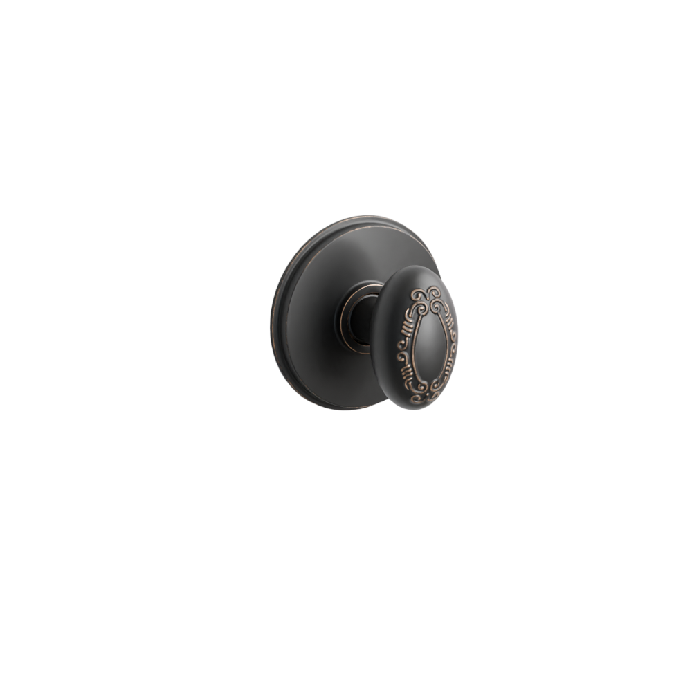 Emtek Door Handle - Victoria Knob Watford Rosette - Designer Brass