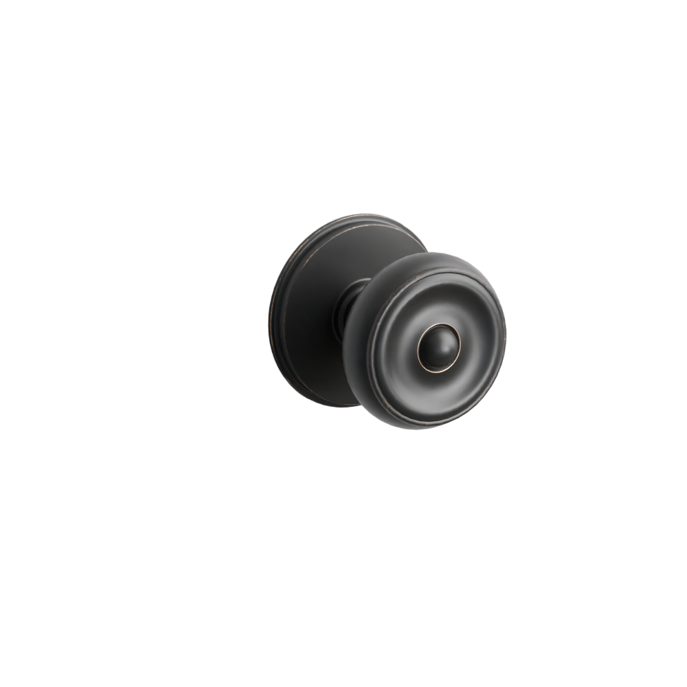 Emtek Door Handle - Waverly Knob Watford Rosette - Classic Brass