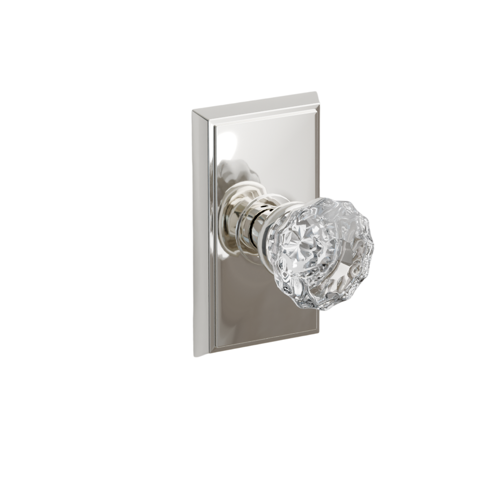 Emtek  Door Handle - Astoria Knob Rectangular Rosette - Glass