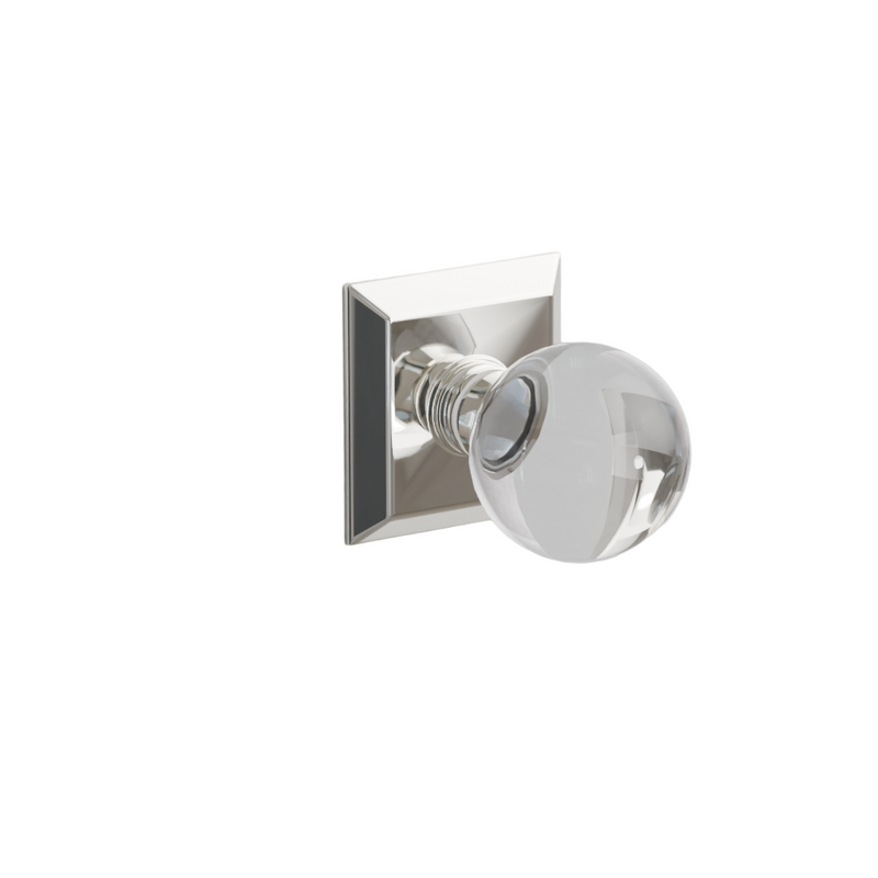 Emtek  Door Handle -  Bristol Knob Quincy Rosette - Glass