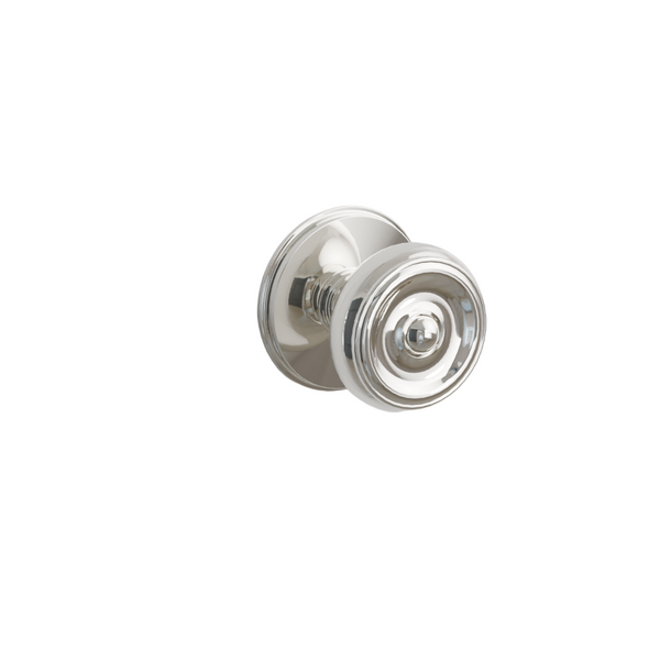 Emtek Door Handle - Waverly Knob Watford Rosette - Classic Brass