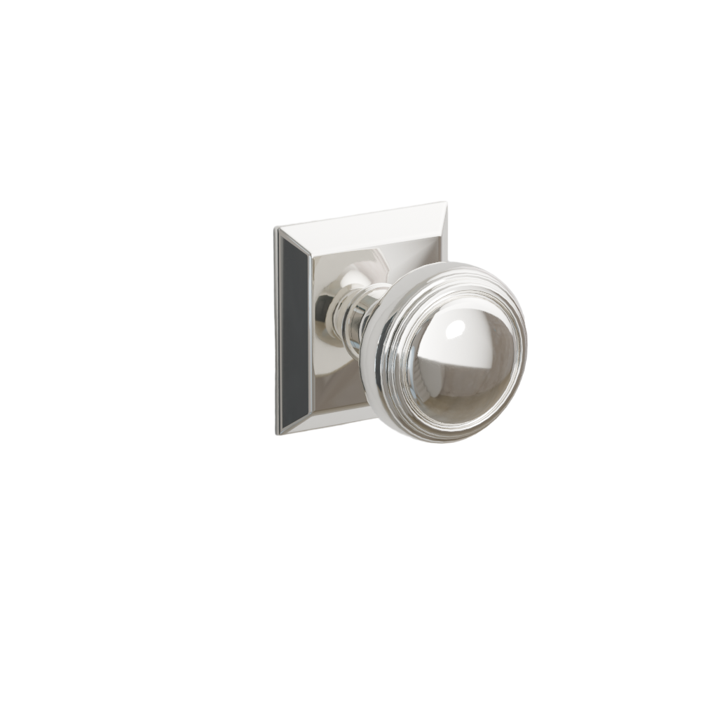 Emtek  Door Handle - Norwich Knob Quincy Rosette - Classic Brass