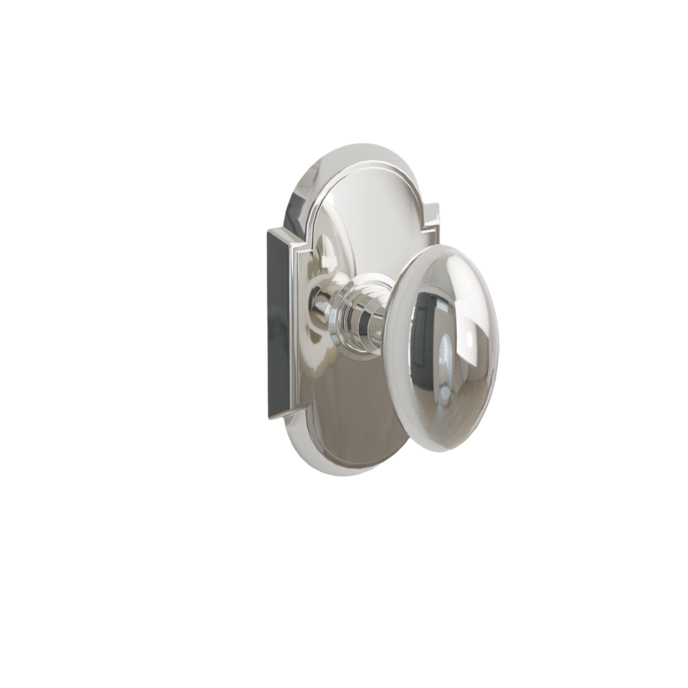 Emtek Door Handle - Egg Knob #8 Rosette - Classic Brass