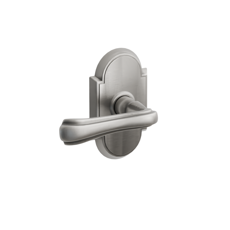 Emtek Door Handle - Wembley  Lever #8 Rosette - Designer Brass