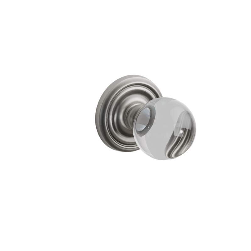 Emtek Door Handle - Bristol Knob Regular Rosette - Glass