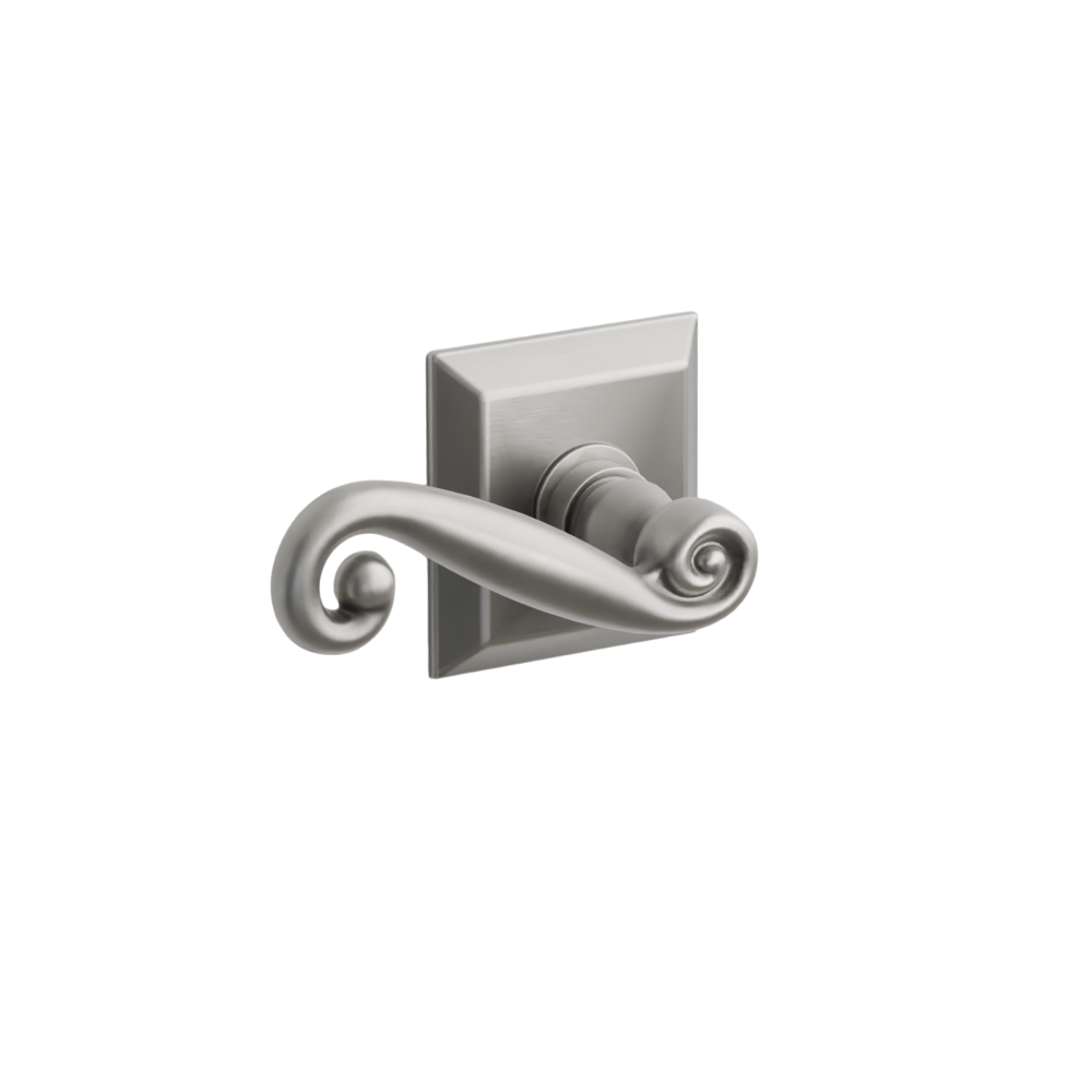 Emtek  Door Handle - Rustic Lever Quincy Rosette - Designer Brass