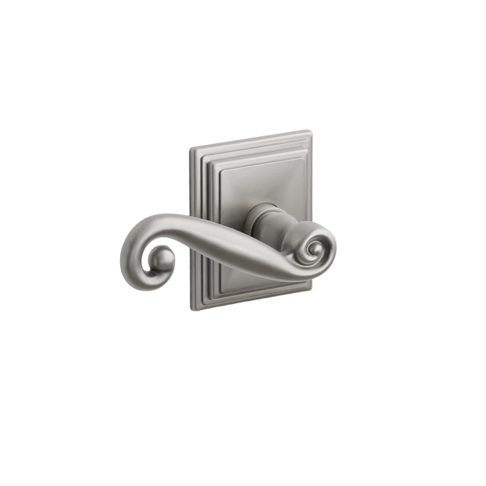 Emtek  Door Handle - Rustic Lever Wilshire Rosette - Designer Brass