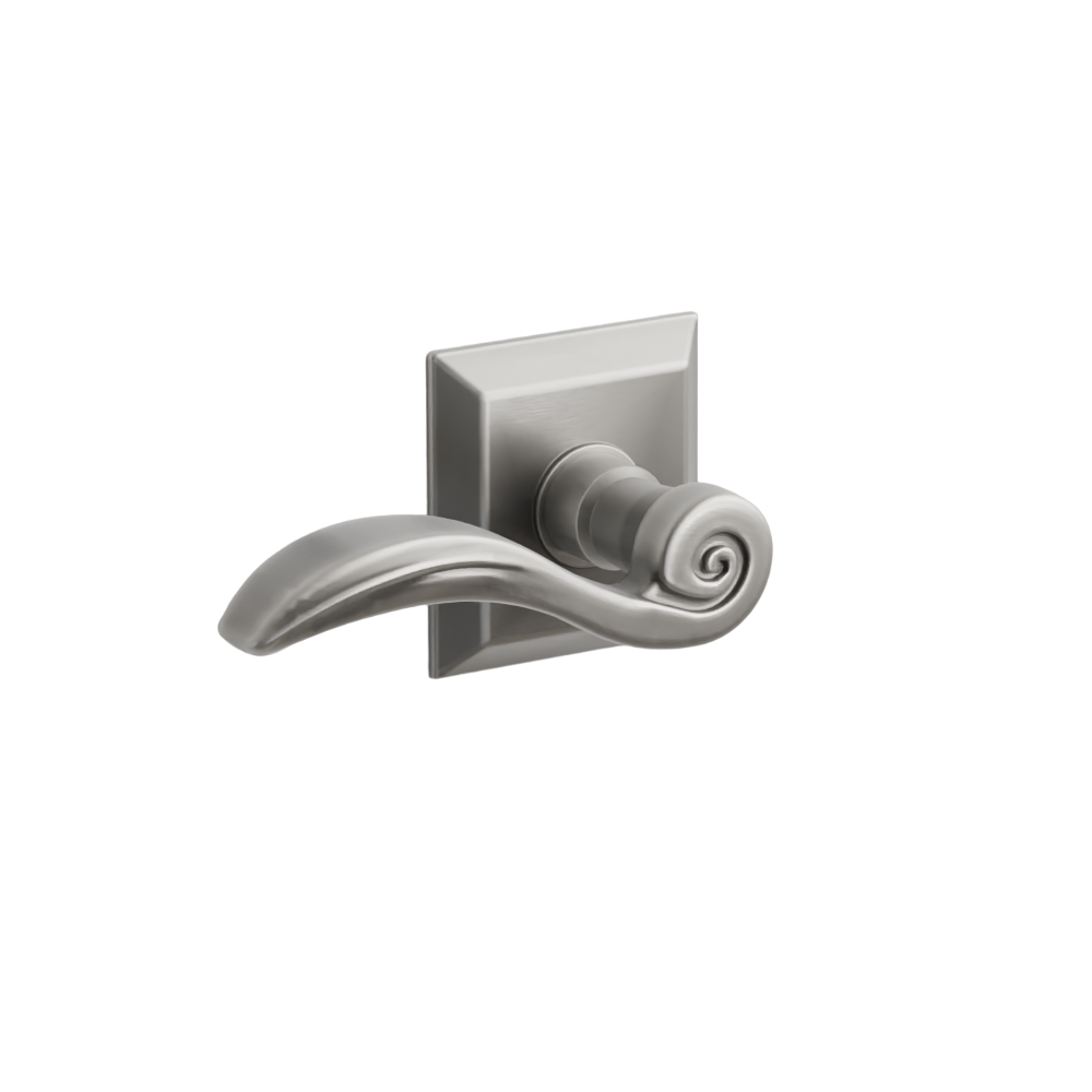 Emtek  Door Handle - Elan Lever Quincy Rosette - Designer Brass