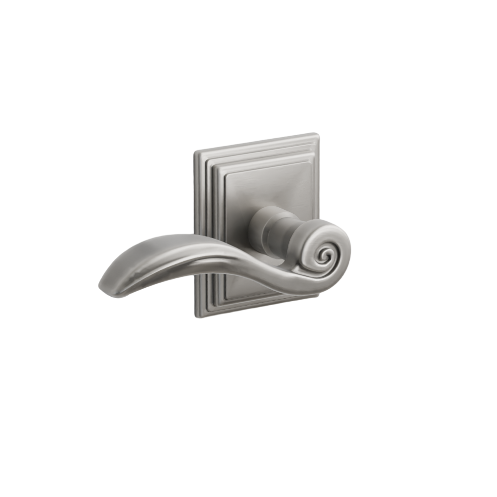 Emtek  Door Handle - Elan Lever Wilshire Rosette - Designer Brass