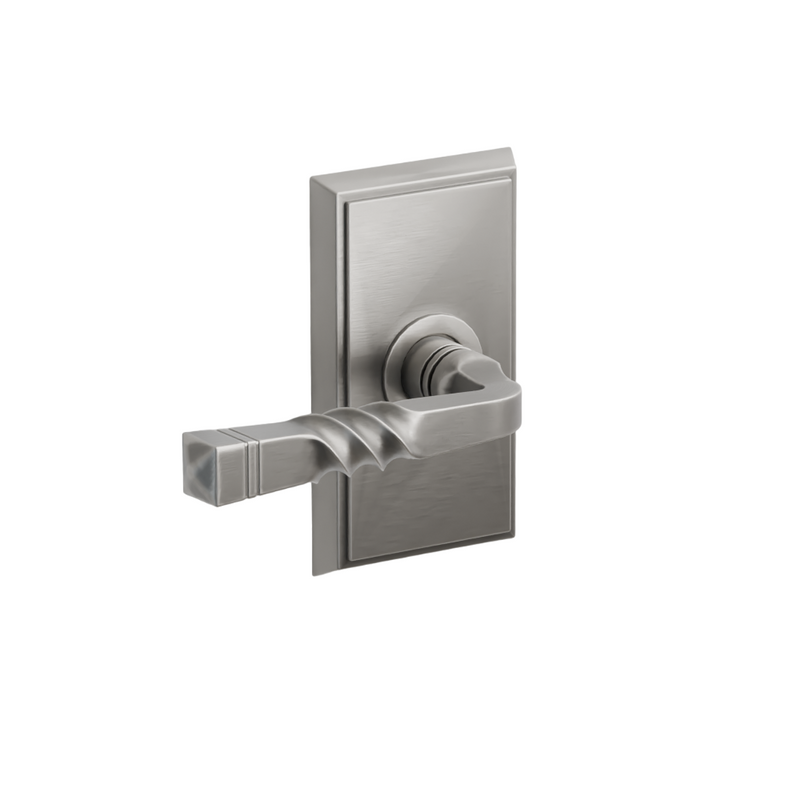 Emtek  Door Handle - Santa Fe Lever Rectangular Rosette - Designer Brass