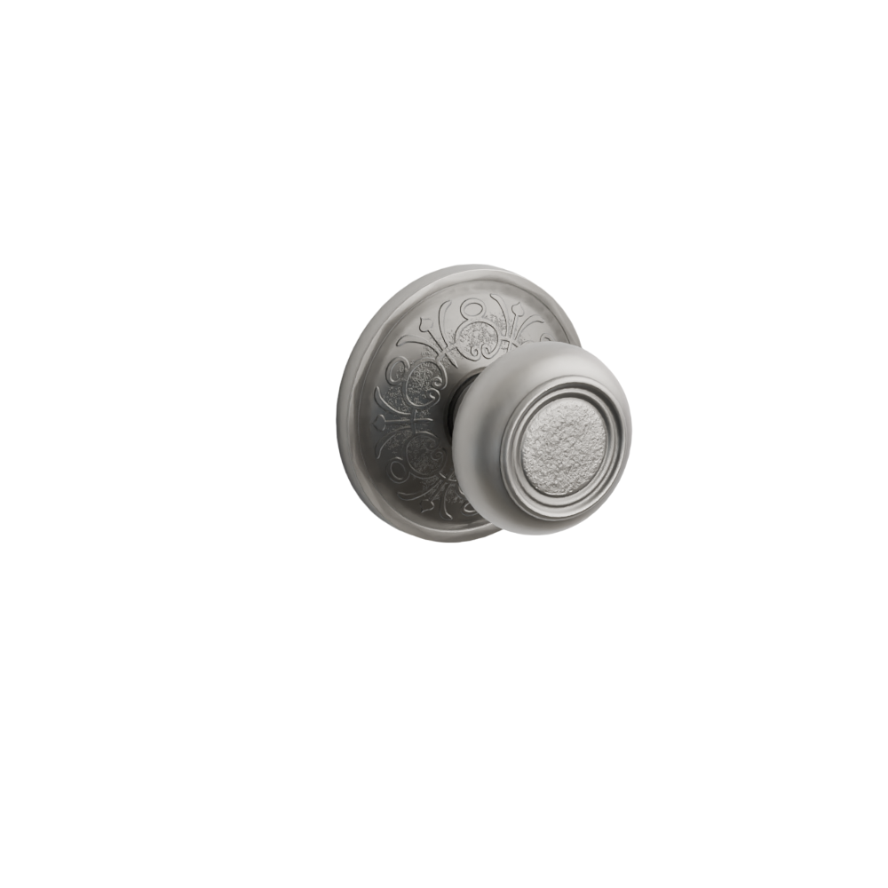 Emtek Door Handle - Belmont Knob Lancaster  Rosette - Designer Brass
