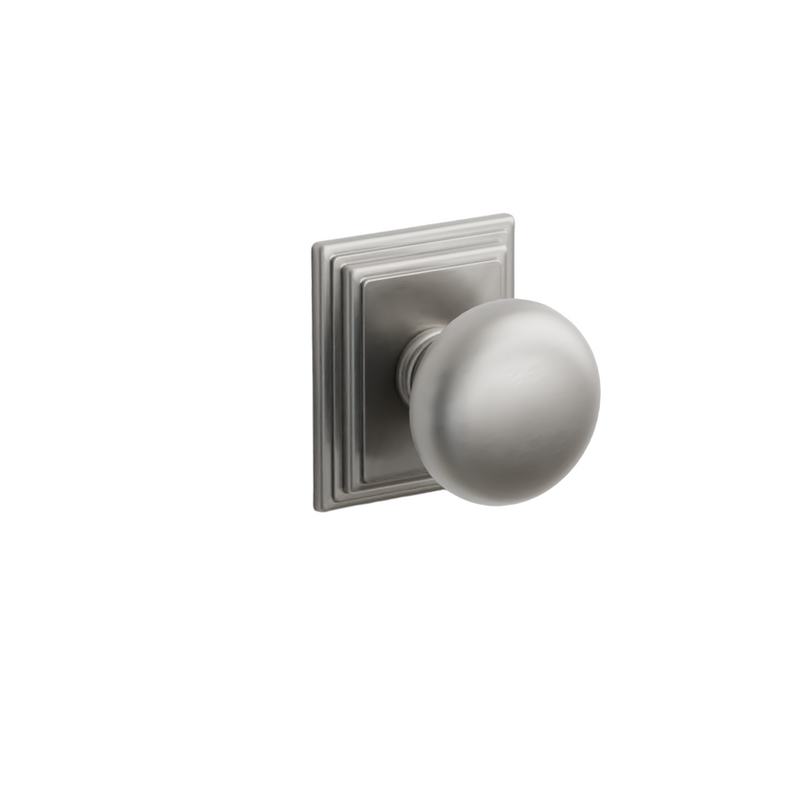 Emtek  Door Handle - Providence Knob Wilshire Rosette - Classic Brass