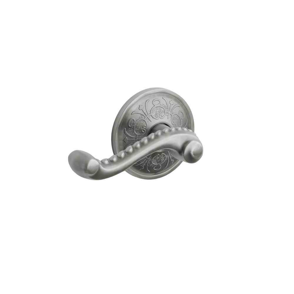 Emtek Door Handle - Rope  Lever Lancaster  Rosette - Designer Brass