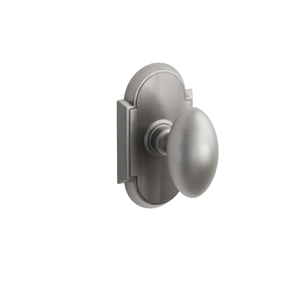 Emtek Door Handle - Egg Knob #8 Rosette - Classic Brass