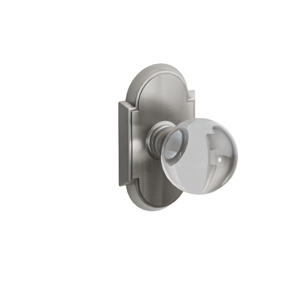 Emtek Door Handle - Bristol Knob #8 Rosette - Glass