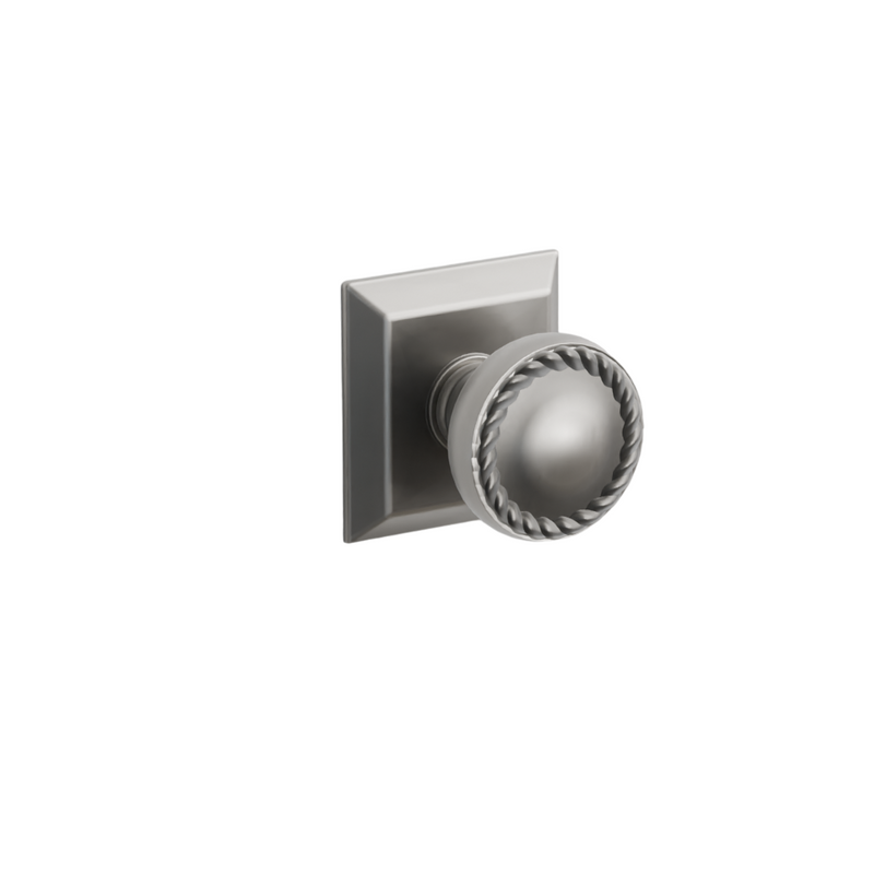 Emtek  Door Handle -  Rope Knob Quincy Rosette - Designer Brass