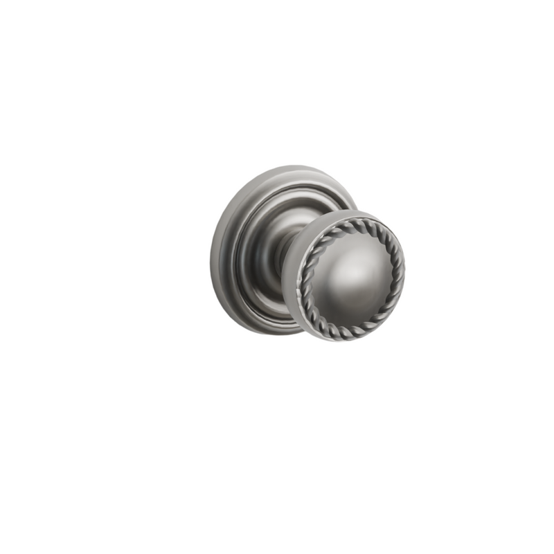 Emtek Door Handle - Rope Knob Regular Rosette - Designer Brass