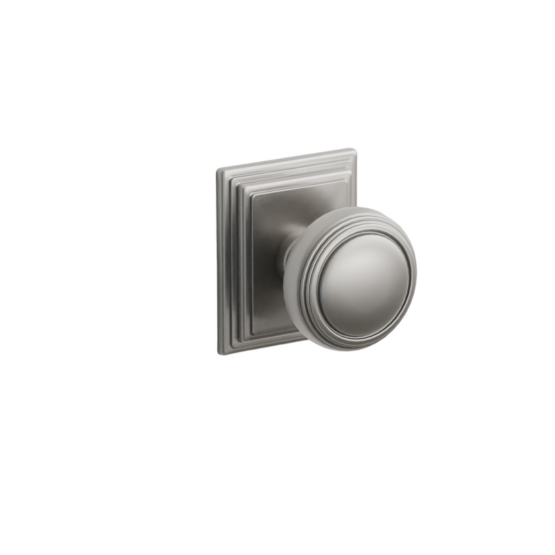 Emtek  Door Handle - Norwich Knob Wilshire Rosette - Classic Brass