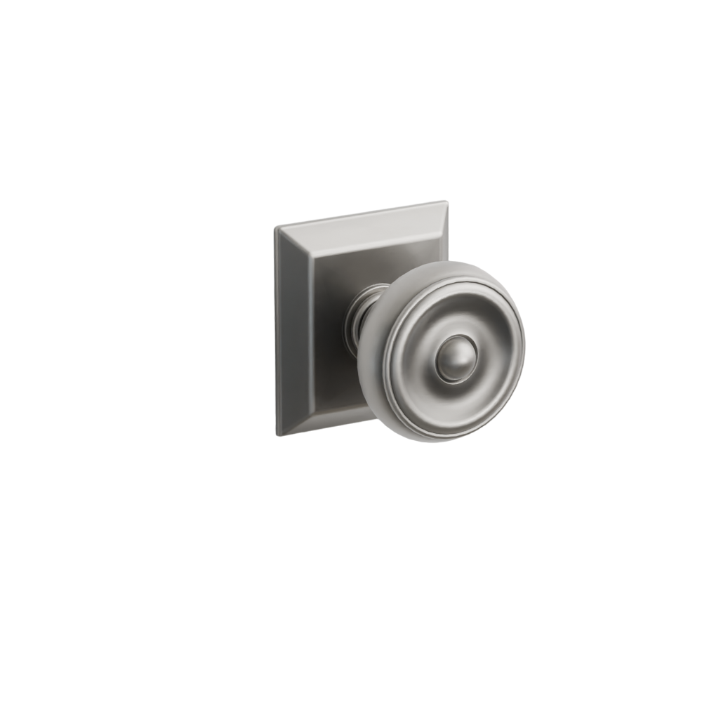 Emtek  Door Handle - Waverly Knob Quincy Rosette - Classic Brass