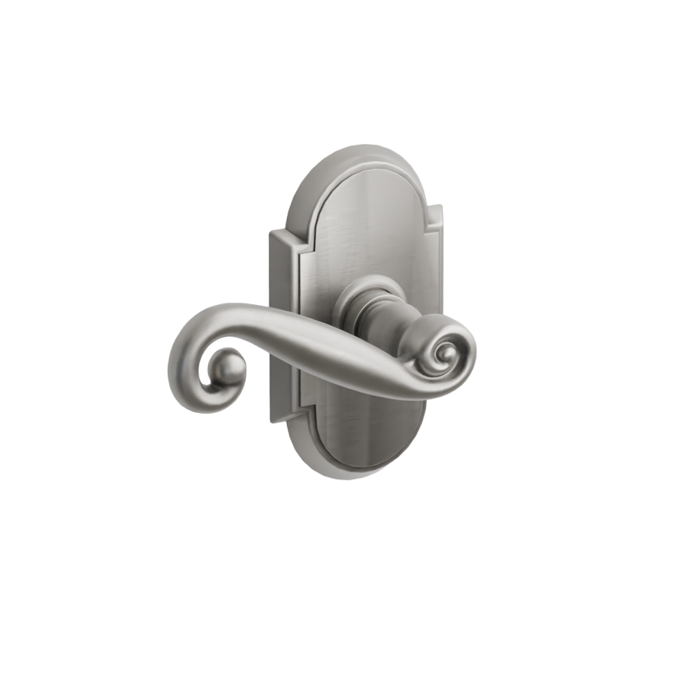 Emtek Door Handle - Rustic Lever #8 Rosette - Designer Brass