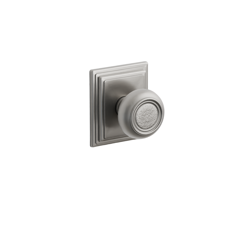 Emtek  Door Handle - Belmont Knob Wilshire Rosette - Designer Brass