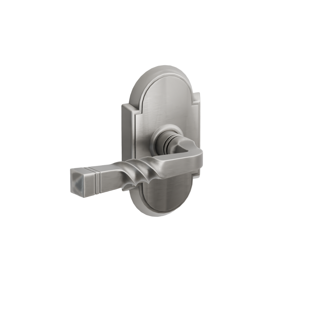 Emtek Door Handle - Santa Fe Lever #8 Rosette - Designer Brass