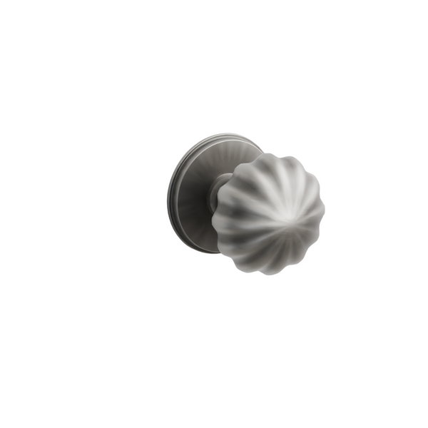 Emtek Door Handle - Melon Knob Watford Rosette - Classic Brass
