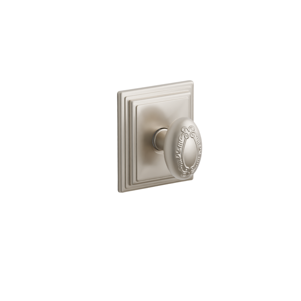 Emtek  Door Handle - Victoria Knob Wilshire Rosette - Designer Brass