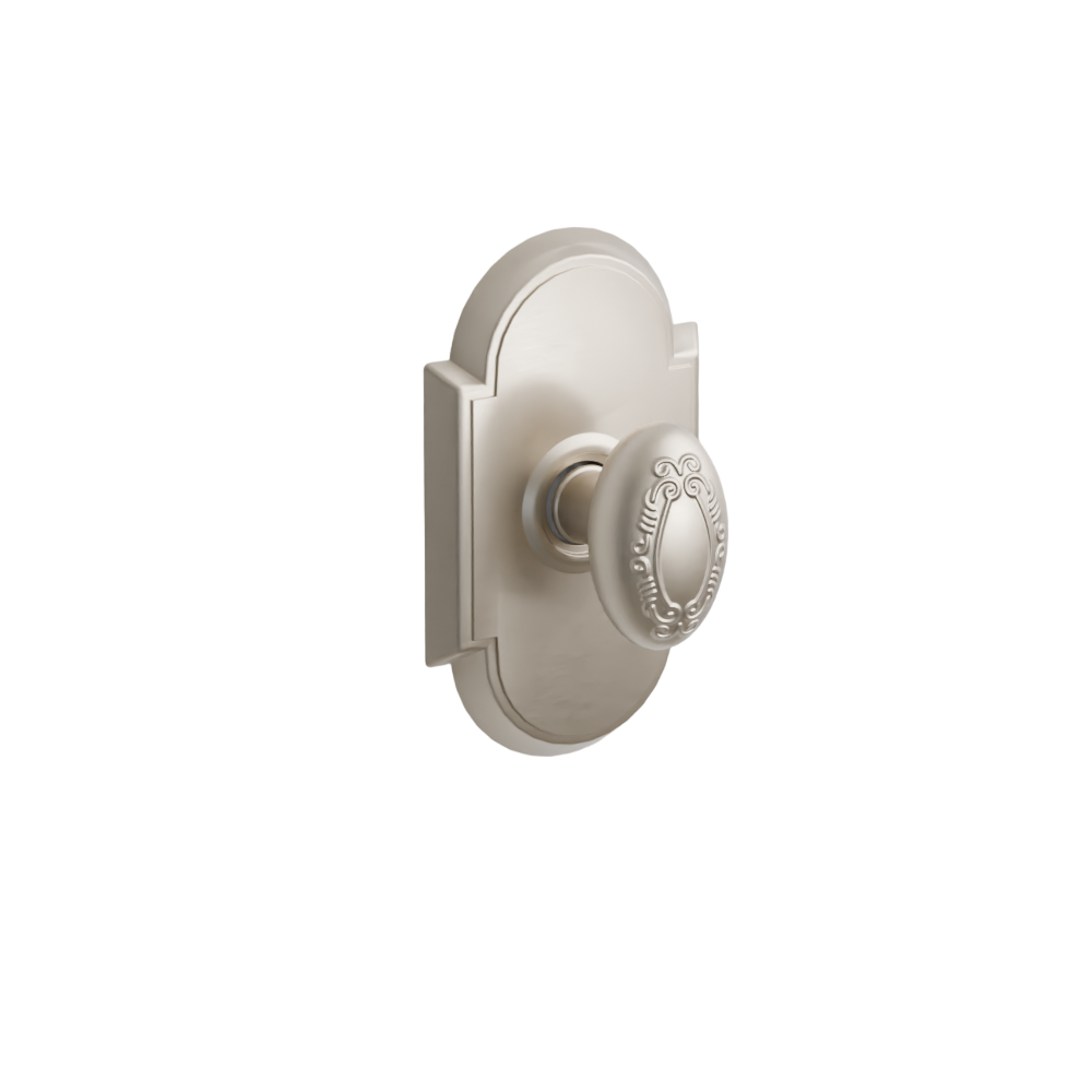 Emtek Door Handle - Victoria Knob #8 Rosette - Designer Brass