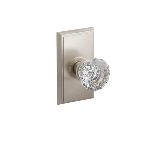 Emtek  Door Handle - Astoria Knob Rectangular Rosette - Glass