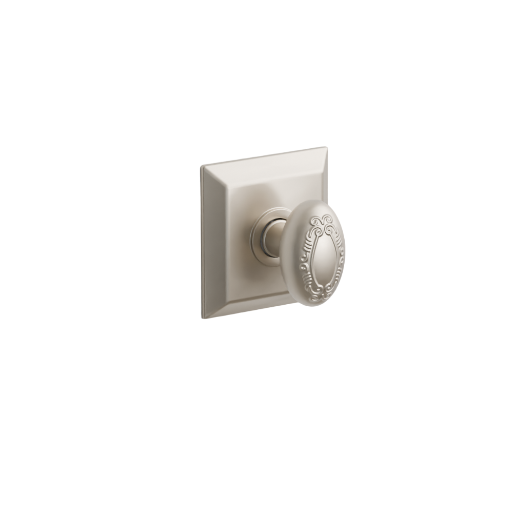 Emtek  Door Handle -  Victoria Knob Quincy Rosette - Designer Brass