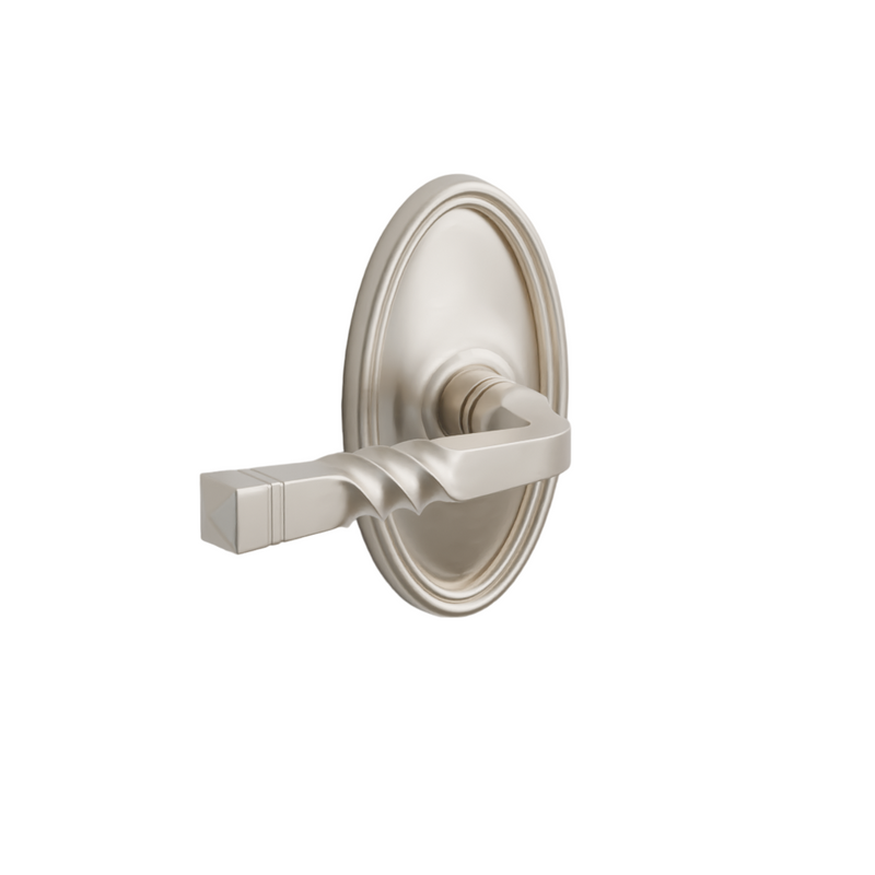 Emtek Door Handle - Santa Fe Lever Oval Rosette - Designer Brass