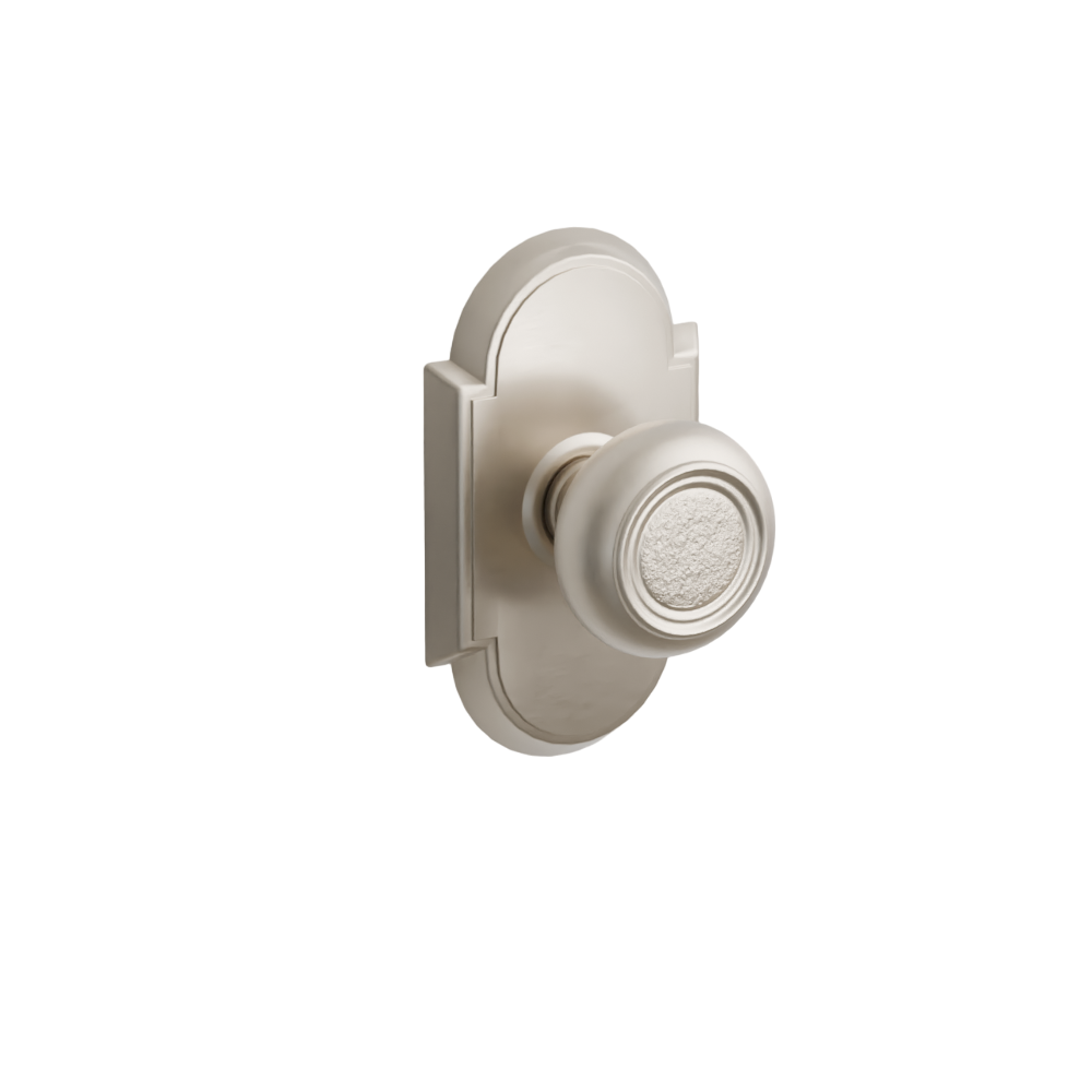 Emtek Door Handle - Belmont Knob #8 Rosette - Designer Brass